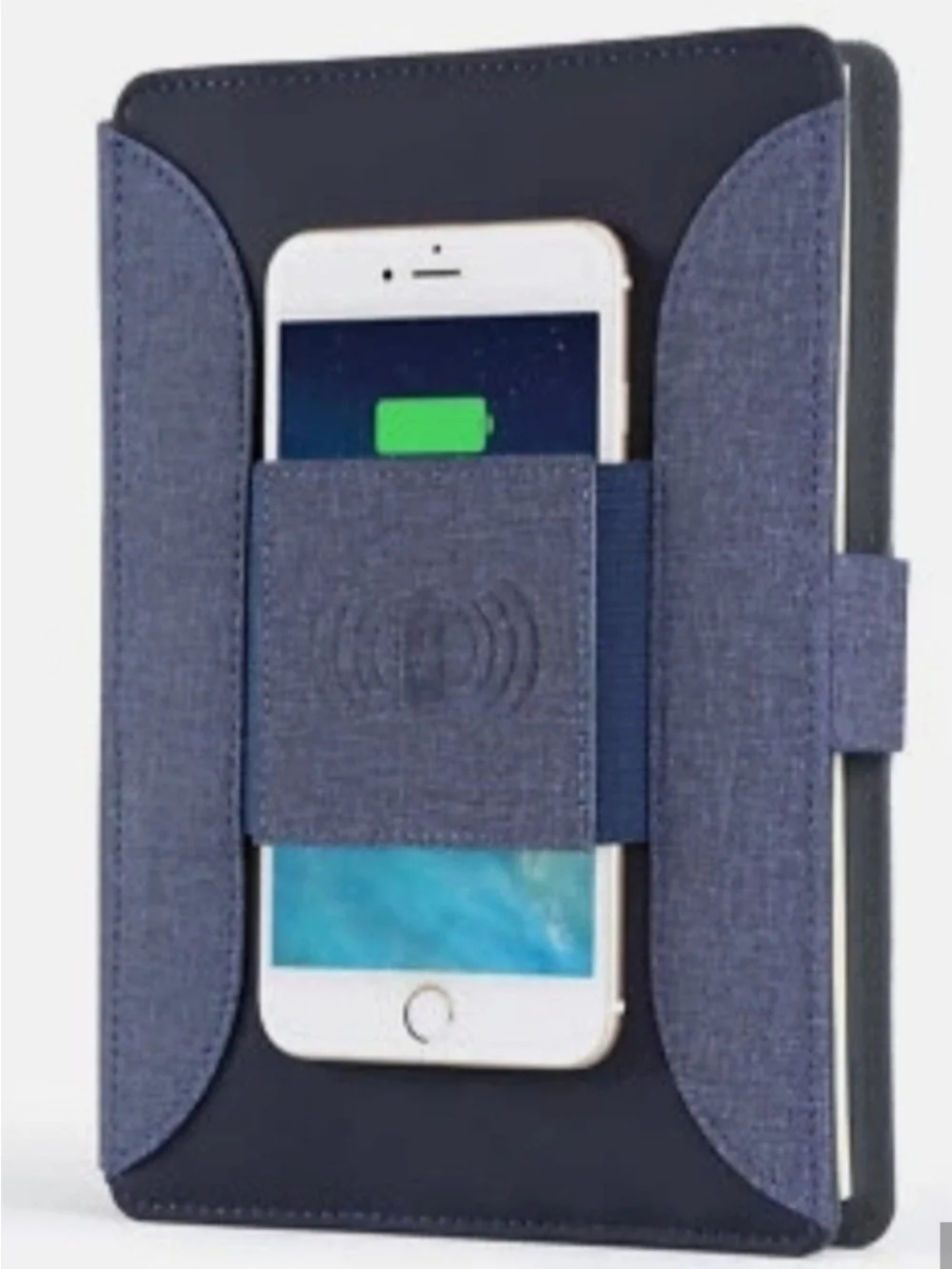NIB imSTONE Denim Tech Charging Padfolio Binder + Gift Tin
